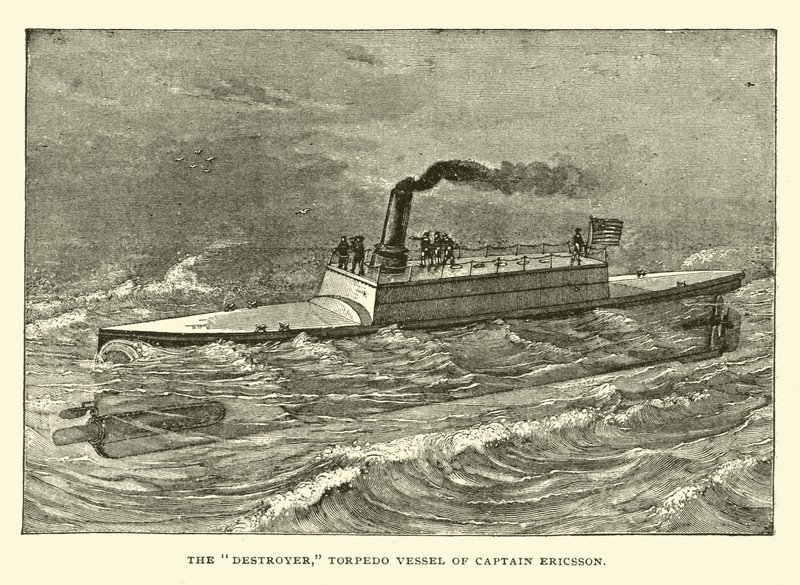 Der Zerstörer, Torpedoboot von Kapitän Ericsson von American School