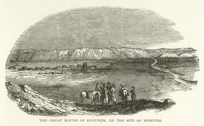 Der Große Hügel von Koyunjik, auf dem Gelände von Ninive von American School
