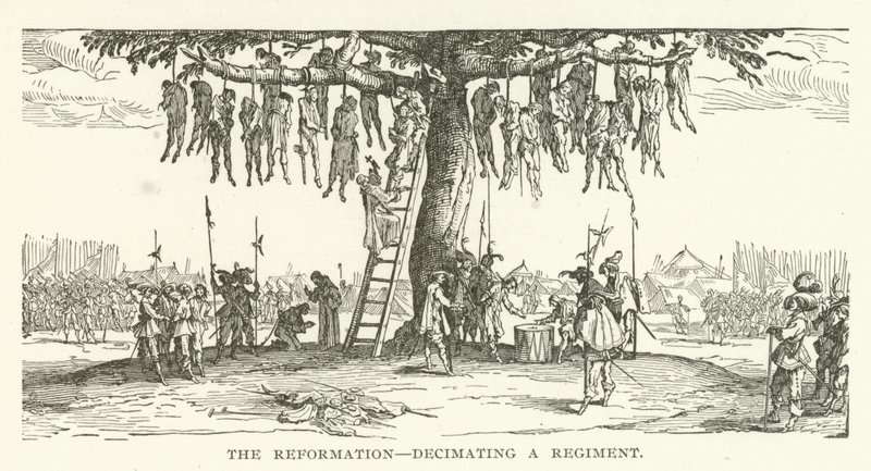 Die Reformation, dezimiert ein Regiment von American School