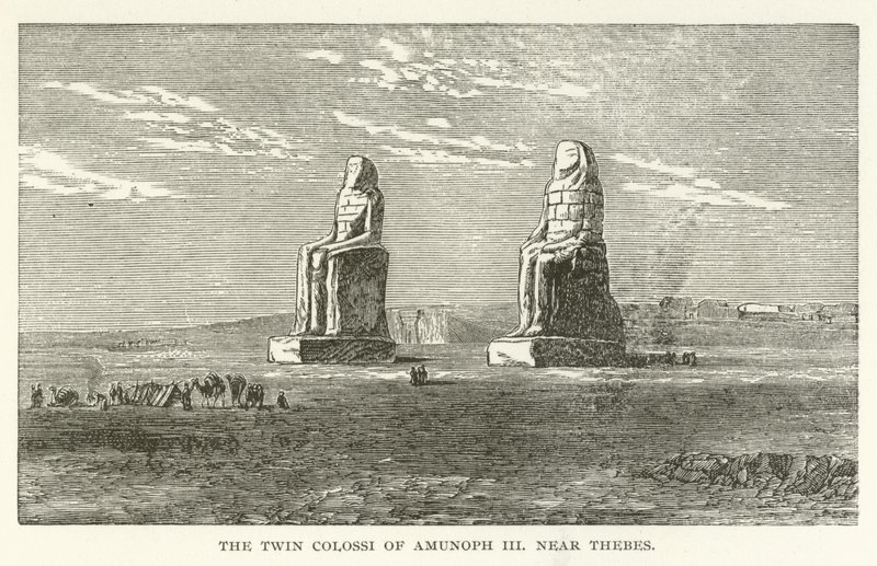 Die Zwillingskolosse von Amenophis III. bei Theben von American School