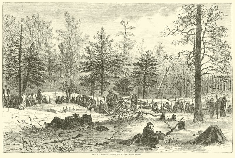 Die Wildnis, Ort von Wadsworths Tod, Mai 1864 von American School