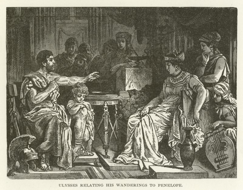 Odysseus erzählt Penelope von seinen Irrfahrten von American School