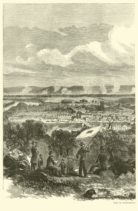 Blick auf Chattanooga und das Bundeslager, November 1863 von American School