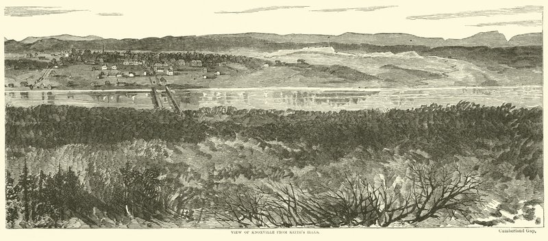 Blick auf Knoxville von Keiths Hills, November 1863 von American School