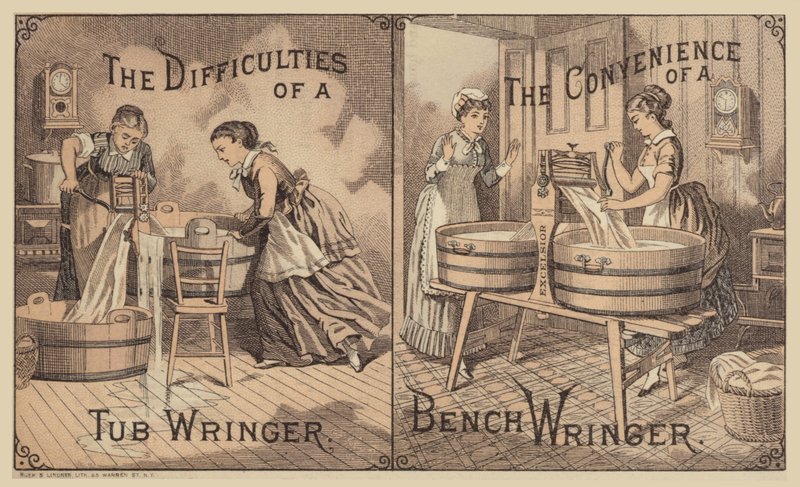 Waschfrauen bei der Arbeit von American School