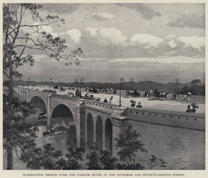 Washington Bridge über den Harlem River an der 172. Straße von American School