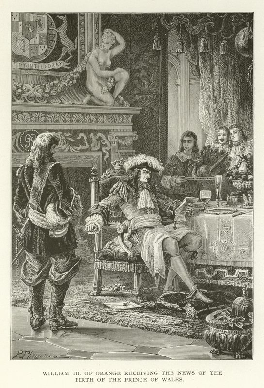 Wilhelm III. von Oranien erhält die Nachricht von der Geburt des Prinzen von Wales von American School
