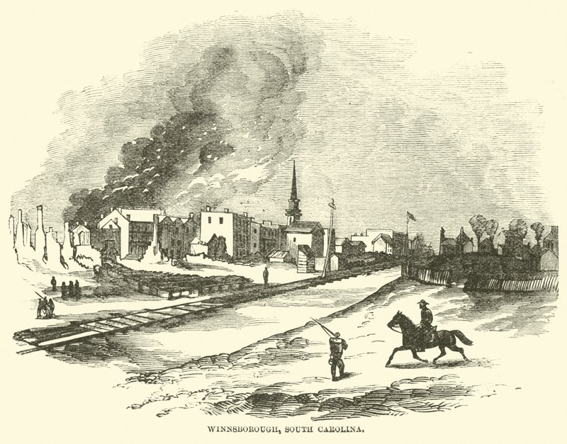 Winnsborough, South Carolina, Februar 1865 von American School