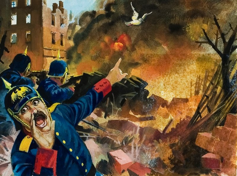 Brieftauben, die mikroskopische Nachrichten aus Paris tragen von Andrew Howat