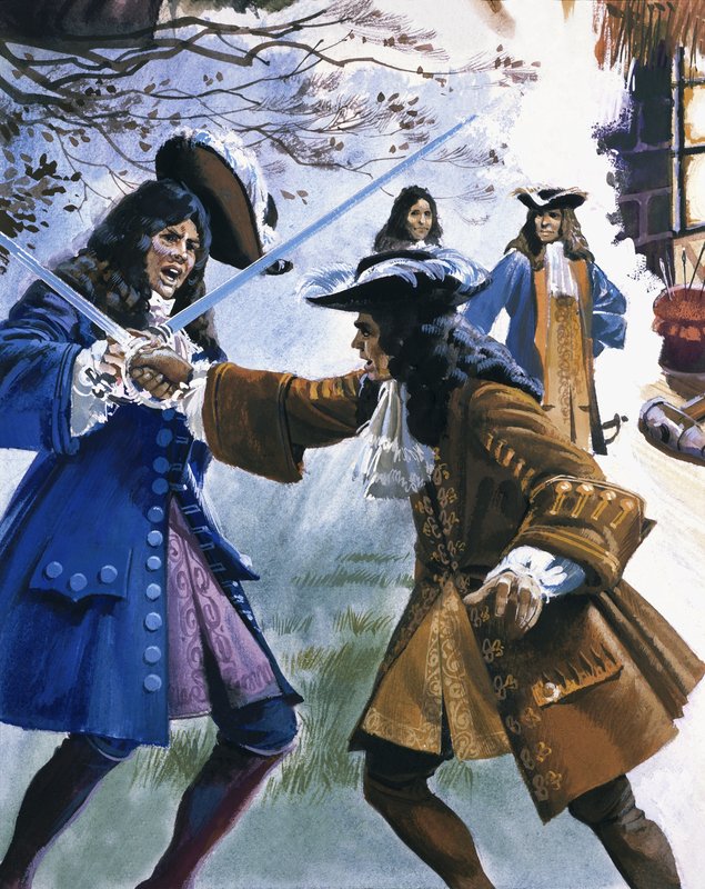 Der Earl of Stafford kurz vor einem Duell von Andrew Howat