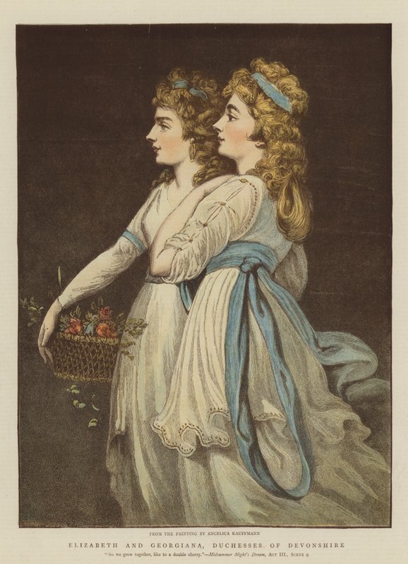 Elizabeth und Georgiana, Herzoginnen von Devonshire von Angelica Kauffmann