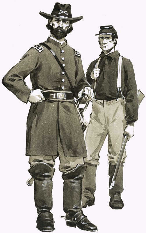 Ein US-Kavallerieoffizier und Soldat von Angus McBride