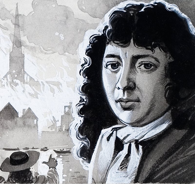 Samuel Pepys und das Große Feuer von London von Angus McBride