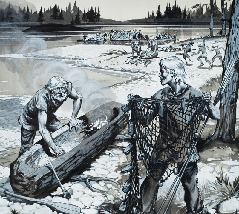 Die Waldmenschen Skandinaviens von Angus McBride
