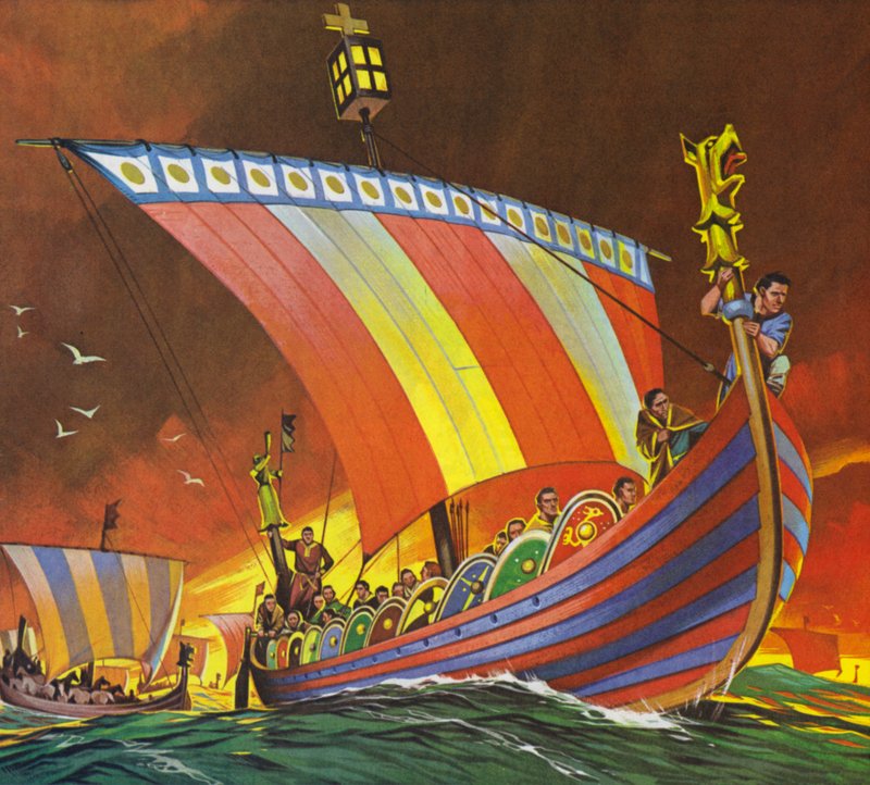 Die Normannen überqueren den Kanal nach Hastings von Angus McBride