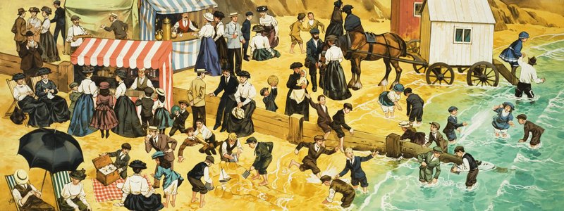Viktorianische oder edwardianische Strandszene von Angus McBride
