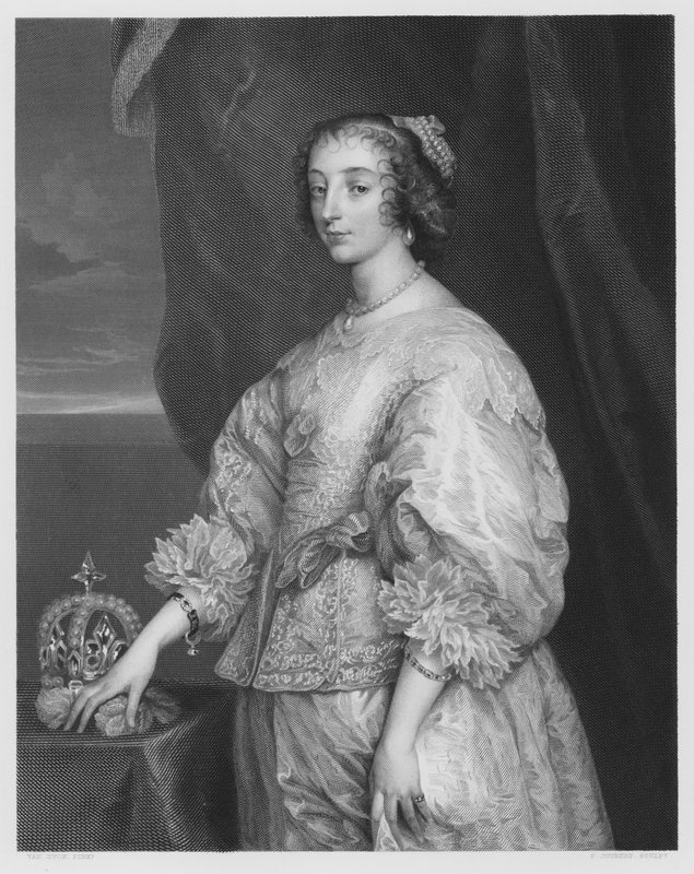 Königin Henrietta Maria (Gravur) von Anthony van (after) Dyck