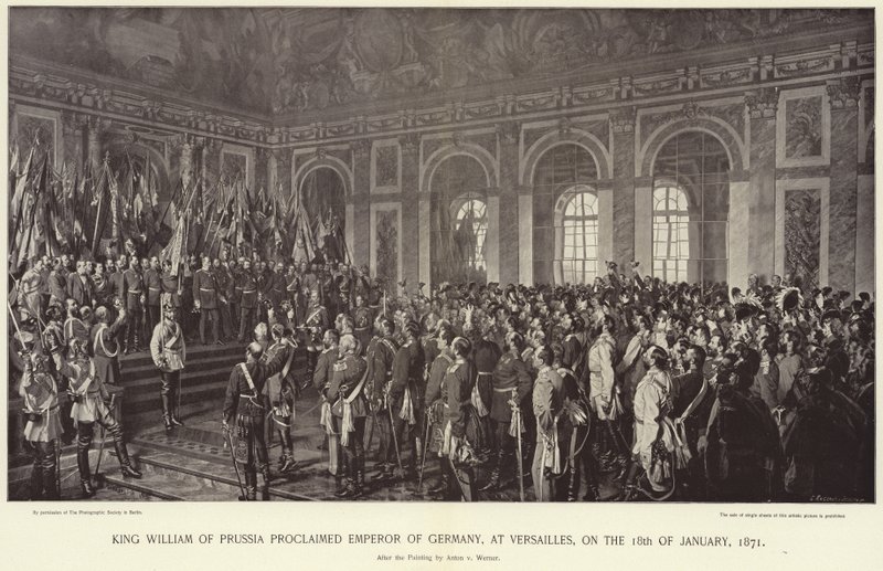 König Wilhelm von Preußen zum Kaiser von Deutschland ausgerufen von Anton Alexander von Werner