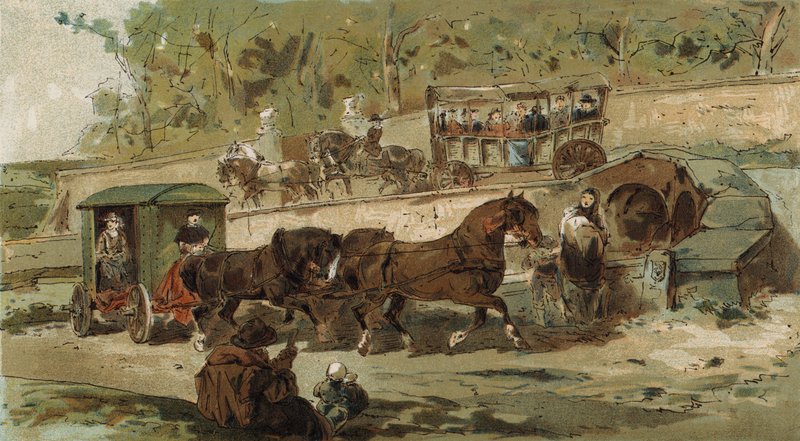 Antwerpener Kutsche und Patache, Spanische Niederlande, frühes 17. Jahrhundert von Armand Jean Heins