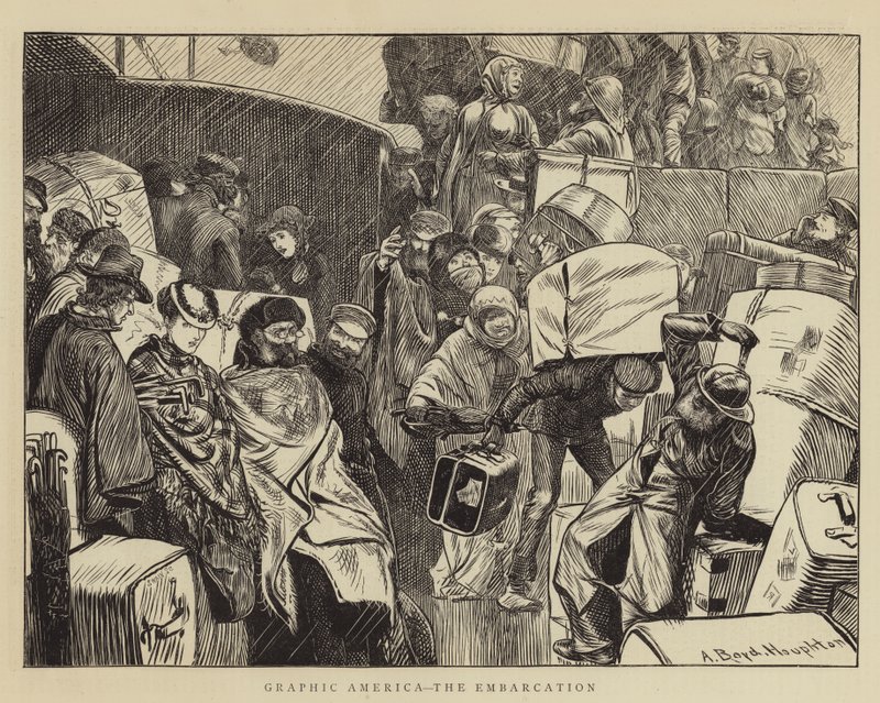 Grafisches Amerika, die Einschiffung von Arthur Boyd Houghton