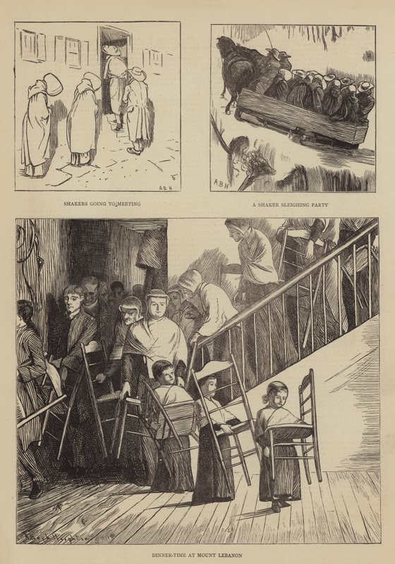 Grafisches Amerika, die Shaker von Arthur Boyd Houghton