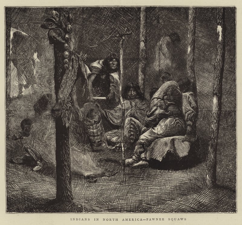 Indianer in Nordamerika, Pawnee-Frauen von Arthur Boyd Houghton