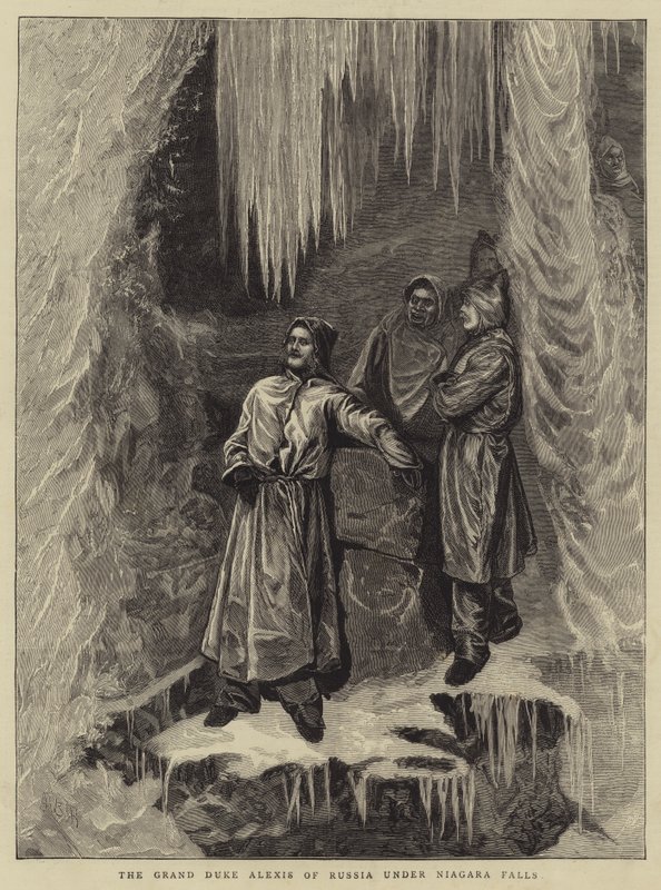 Der Großherzog Alexis von Russland unter den Niagarafällen von Arthur Boyd Houghton