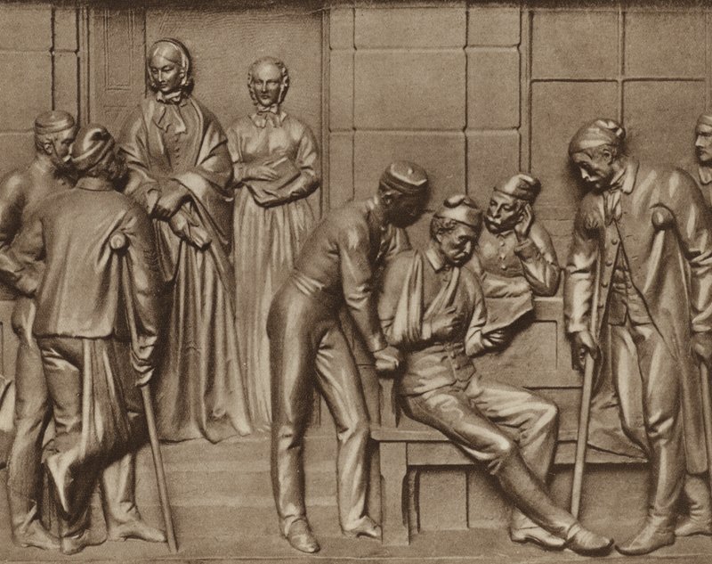 Florence Nightingale besucht Patienten, Hilfe im Woolwich Krankenhaus, London von Arthur George Walker