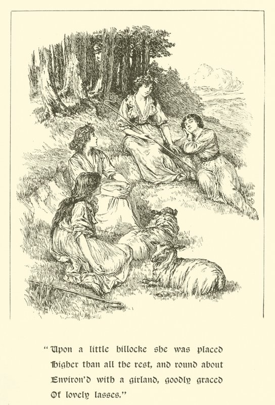 Sir Calidore, Ritter der Höflichkeit, Coridon und Pastorella (Gravur) von Arthur George Walker