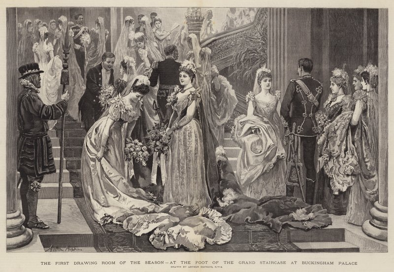 Der erste Empfangssalon der Saison, am Fuß der großen Treppe im Buckingham Palace von Arthur Hopkins