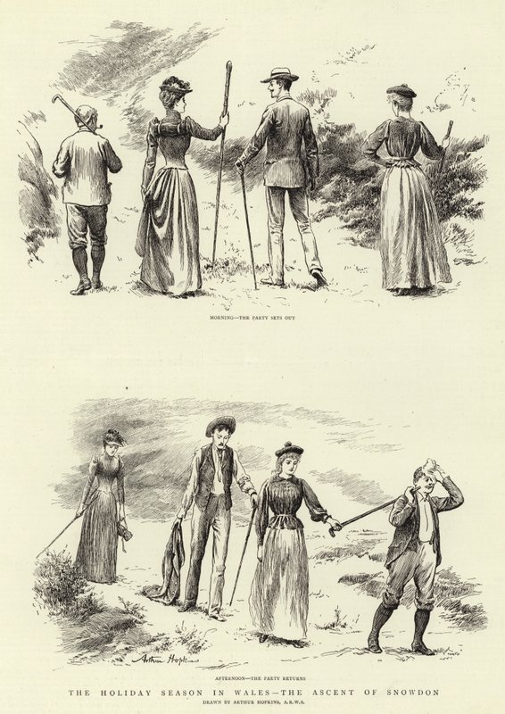 Die Ferienzeit in Wales, der Aufstieg auf den Snowdon von Arthur Hopkins