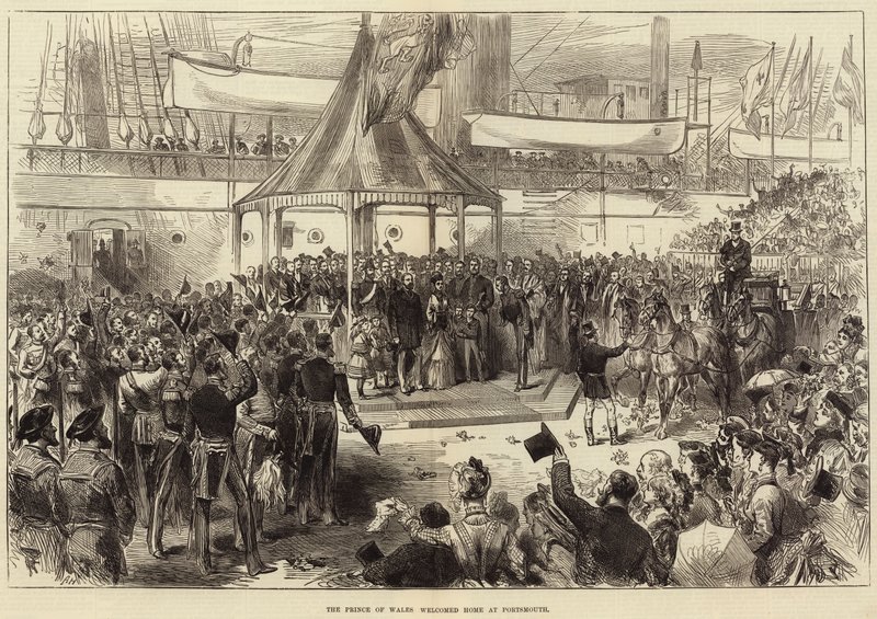Der Prinz von Wales wird in Portsmouth willkommen geheißen von Arthur Hopkins