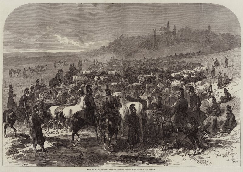 Der Krieg, erbeutete französische Pferde nach der Schlacht von Sedan von Arthur Hopkins