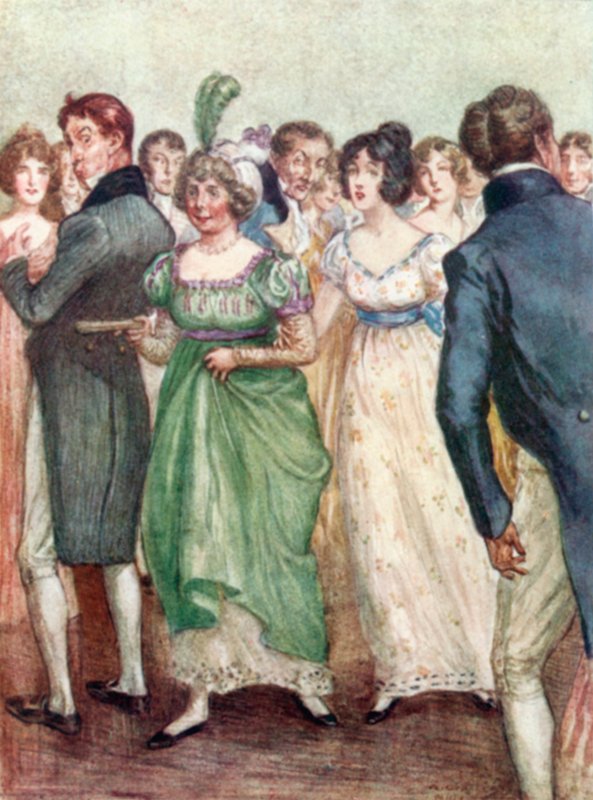 Illustration für Northanger Abbey von Jane Austen von Arthur Wallis Mills