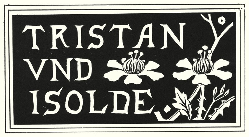 Design vom Einband von Aubrey Beardsleys Exemplar von "Tristan und Isolde" von Aubrey Beardsley