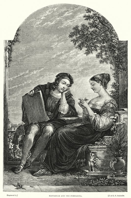 Raffaelle und die Fornarina von Augustus Wall (after) Callcott