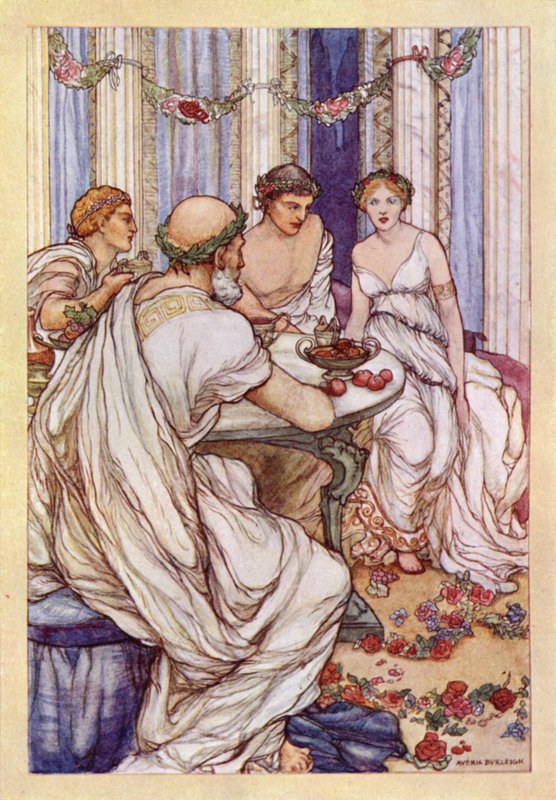 John Keats: Lamia (Farblithographie) von Averil Mary Burleigh