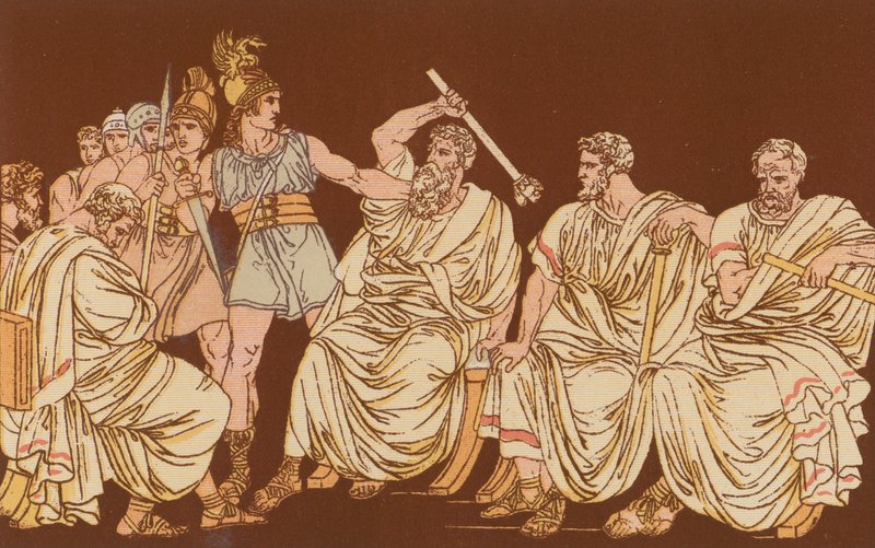 Die Gallier und die Senatoren von Bartolomeo Pinelli