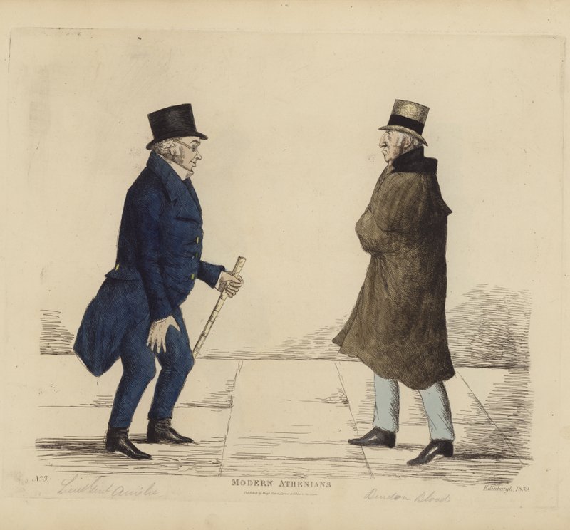Eminente Edinburgher, auch bekannt als Moderne Athener, Lieutenant-General George R Ainslie, Bindon Blood, Esq, von Cranacher von Benjamin William Crombie