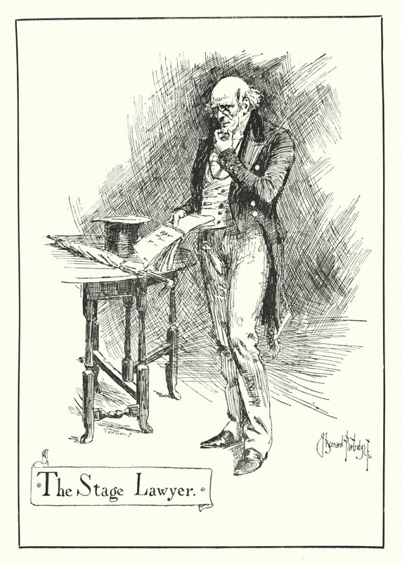 Der Bühnenanwalt von Bernard (after) Partridge