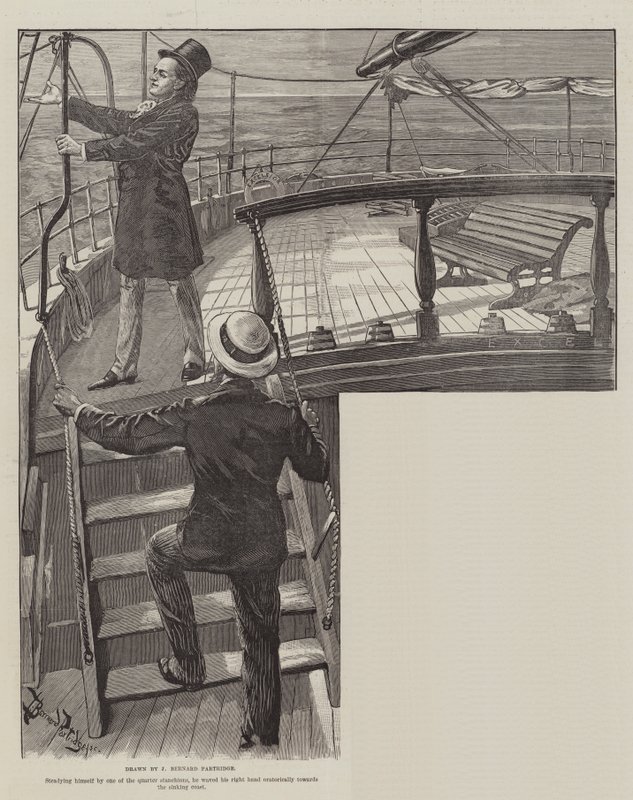 Der Kreuzzug des Excelsior, von Bret Harte von Bernard Partridge