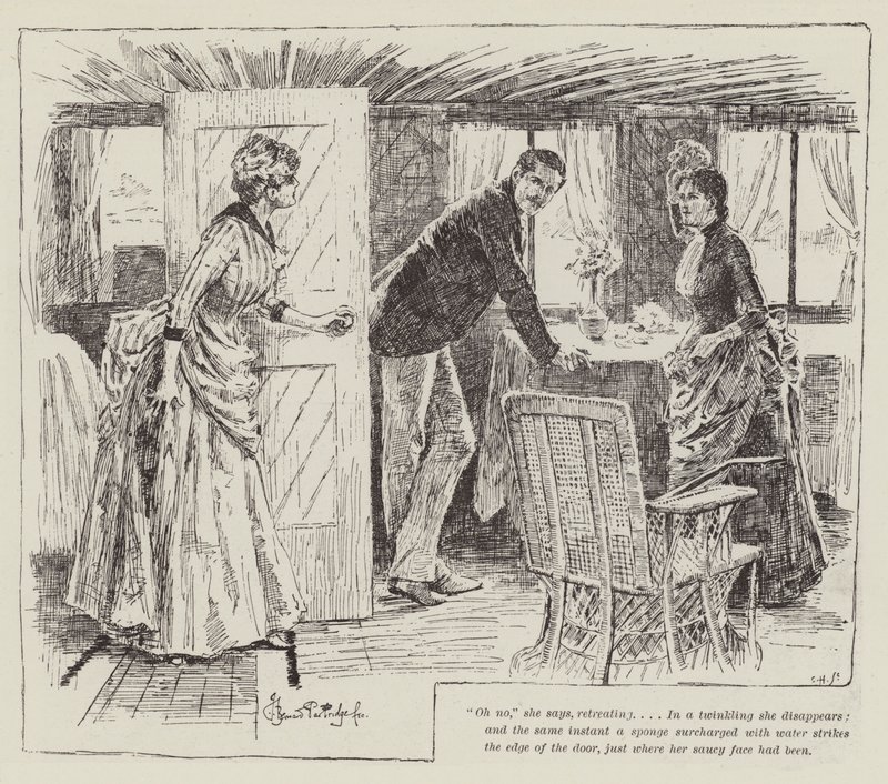 Die seltsamen Abenteuer eines Hausboots, von William Black von Bernard Partridge