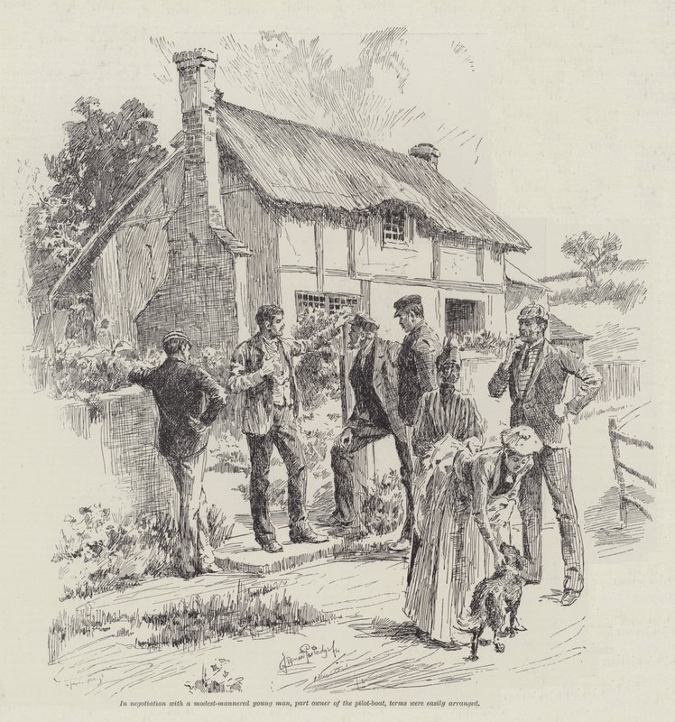 Die seltsamen Abenteuer eines Hausboots, von William Black von Bernard Partridge