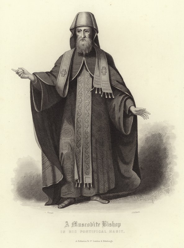 Ein Moskauer Bischof in seiner pontifikalen Tracht von Bernard Picart