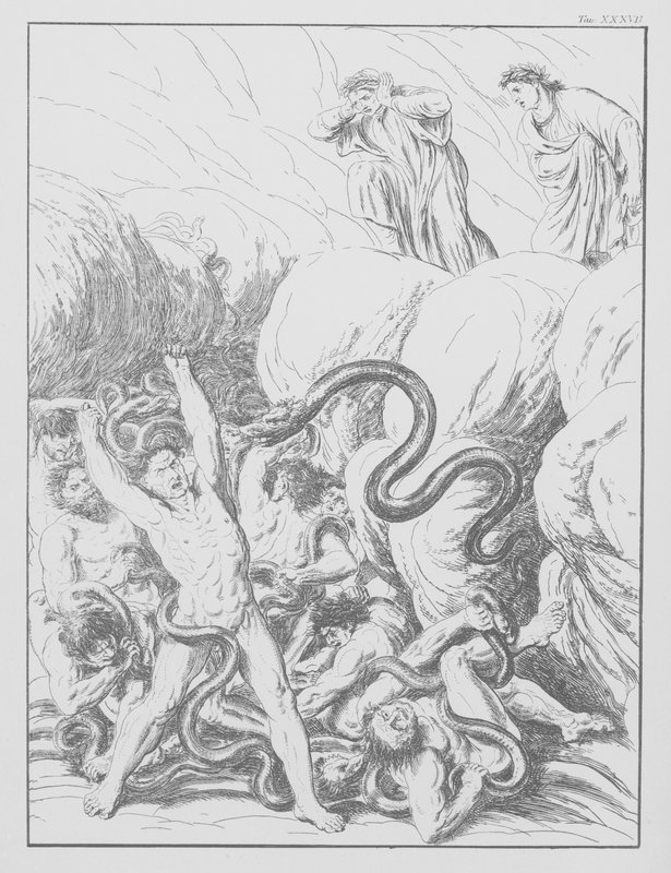 Dantes Göttliche Komödie, Inferno (Hölle), Platte XXXVII von Bernhard Schuler