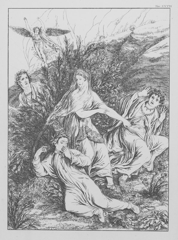 Dantes Göttliche Komödie, Purgatorio (Fegefeuer), Platte XXVII von Bernhard Schuler