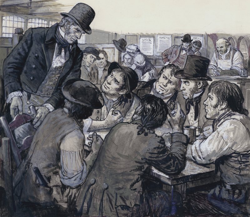 Oberst Despard rekrutiert politische Unzufriedene in den zwielichtigen Verstecken der Londoner Unterwelt von C.L. Doughty