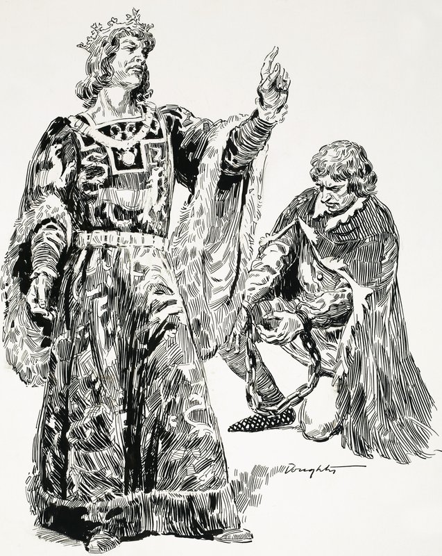Edward der Dritte ergriff Roger Mortimer und brachte ihn in Ketten nach London von C.L. Doughty