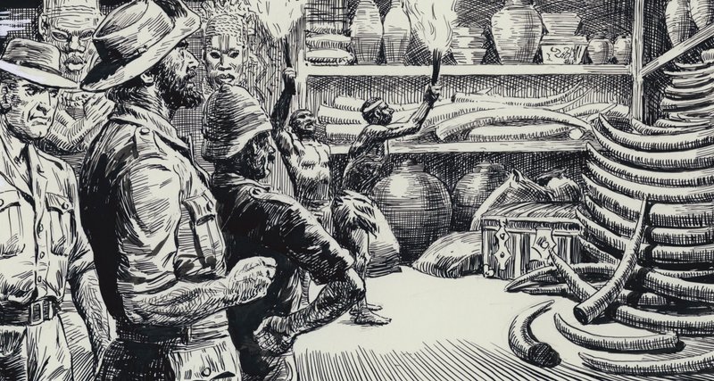 Illustration für König Salomons Minen von C.L. Doughty