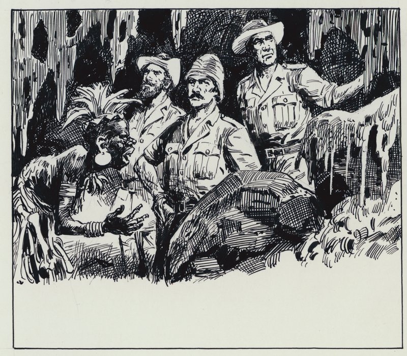 Illustration für König Salomons Minen von C.L. Doughty